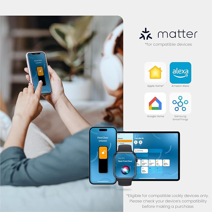 Lockly Secure Link Wi-Fi Hub - Supports Matter, Control Your Lockly Smart Lock from Anywhere with Real-time Notifications and Voice Control