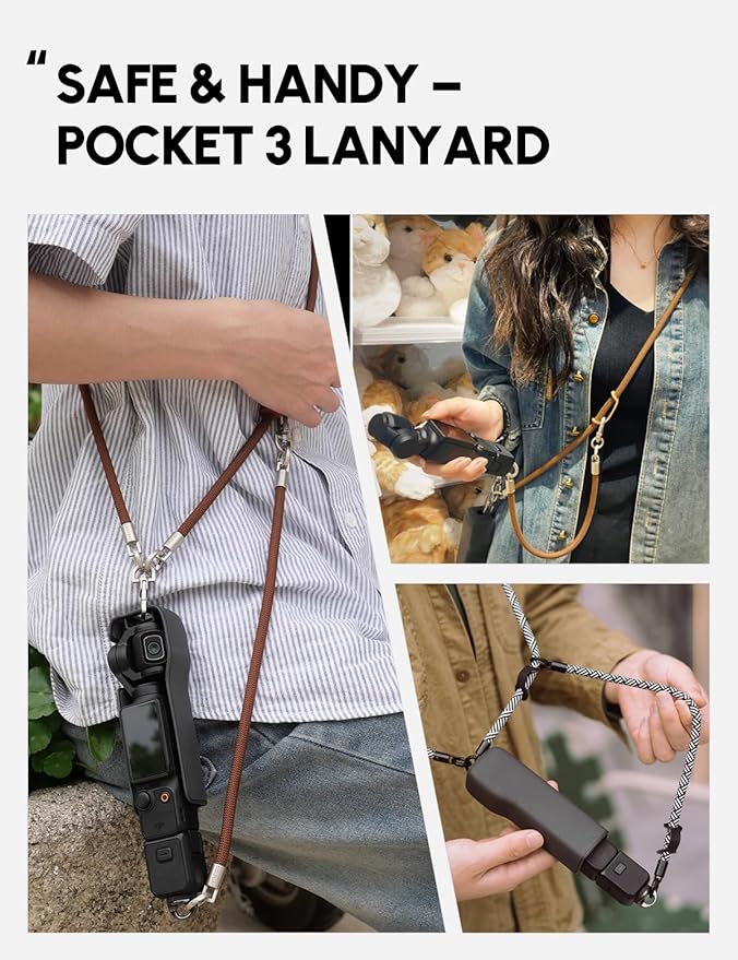 project-cb Pocket3 Lanyard,Phone Tether Tab 2,Crossbody & Wrist Strap,Lanyard for DJI Osmo Pocket 3, Phone Strap