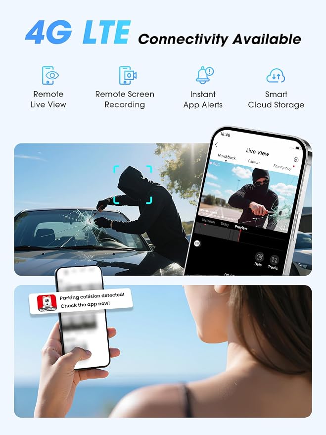 DDPAI 4K Dual Dash Cam Front and Rear, Dual STARVIS 2 IMX678 IMX662 Dashcam, Free 128G Card Included,Car Camera with 32G eMMC, 3K/60FPS, 5G WiFi GPS, 3" IPS, Night Vision, 24H Parking Mode, Z60 Pro