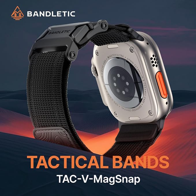 Bandletic Magnetic Bands Compatible with Apple Watch Ultra 3/Ultra Band 49mm, Breathable Nylon Gifts Strap with Magnetic Clasp for iWatch Bands men Series 11 10 46mm, 9/8/7 45mm, SE3/6/5/4 44mm, 3/2/1 42mm
