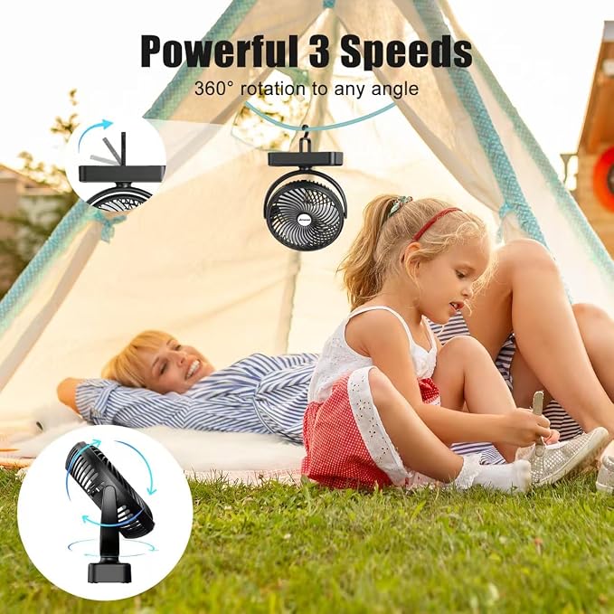 AMACOOL 10000mAh Magnetic Cruise Golf Cart Fan, Max 35H Running, Ultra-Compact, Birthday Golf Gifts for Men Dad Him Husband BBQ Grill, Camping Cruise Essentials Accessories 2026