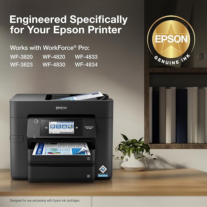 EPSON 822 DURABrite Ultra Ink Standard Capacity Color Cartridge Combo Pack (T822520-S) Works with WorkForce Pro WF-3820,3823, 4820, 4830, 4833, 4834