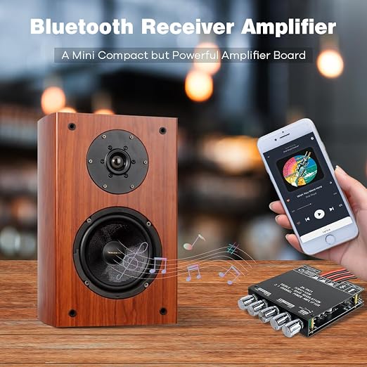 ZK-TB21 Bluetooth 5.0 50W+50W+100W 2.1 Channel Subwoofer Amplifier Board TPA3116D2 HiFi Treble and Bass Control Stereo Digital Audio Amp Board for Home Theater DIY Speakers