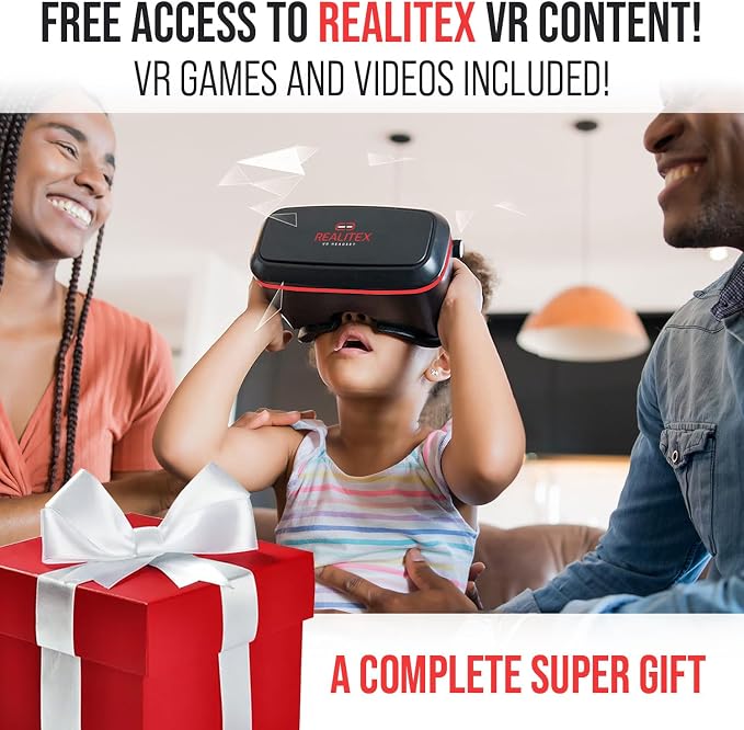 3D VR Headset for Kids + Android Remote - for iPhone & Android Phones | with 3D VR Videos & Apps Links | Virtual Reality Goggles Set for Beginners