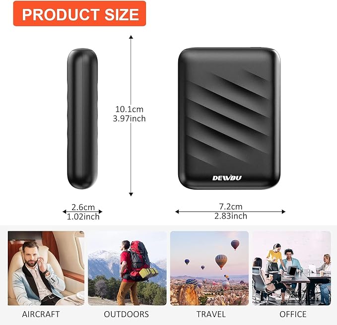 DEWBU Power Bank 12V Battery with Intelligent Led Display Battery Charger for Heated Jacket, Outdoor Electric Heating Coat, iPhone, iPad, Samsung Galaxy, Android, and Other Smart Devices