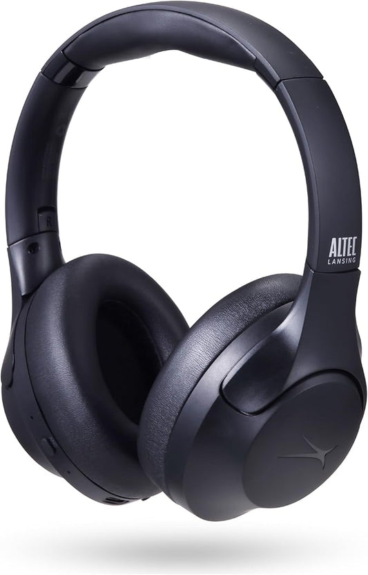 Altec Lansing ComfortQ 2.0 Over Ear Bluetooth Headphones, Wireless Noise Cancelling Headphones with 50-Hour Battery, Foldable Design, Voice Assistant, Quick Charge, Bluetooth 5.3