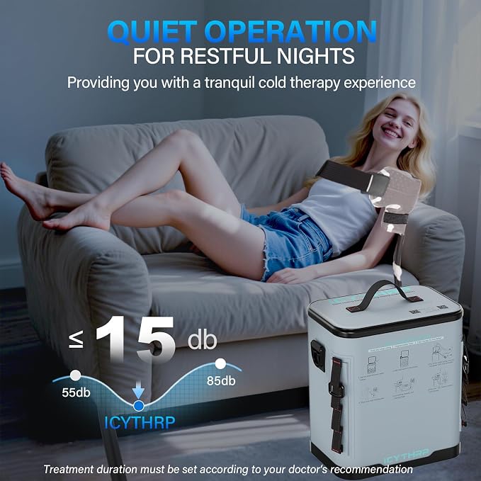 ICYTHRP Cold Therapy Machine with Programmable Timer, FSA Eligible HSA, Portable Ice Machine for Shoulder After Surgery, Shoulder Replacement Recovery System with Specific Shoulder Pad