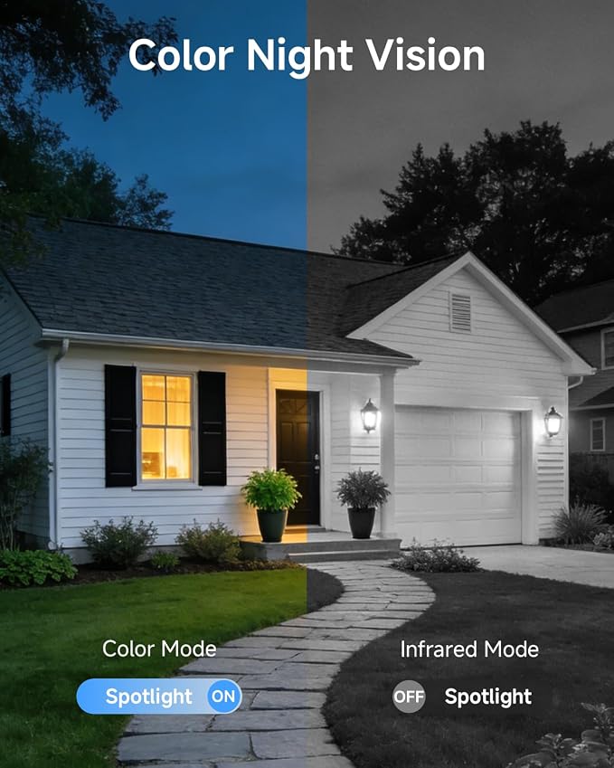 Noorio Solar Security Cameras Wireless Outdoor, 2K Resolution Outdoor Camera, 2.4/5G WiFi Camera for Home Security, Color Night Vision, 2-Way Talk, IP65 Waterproof, Alexa, SB400
