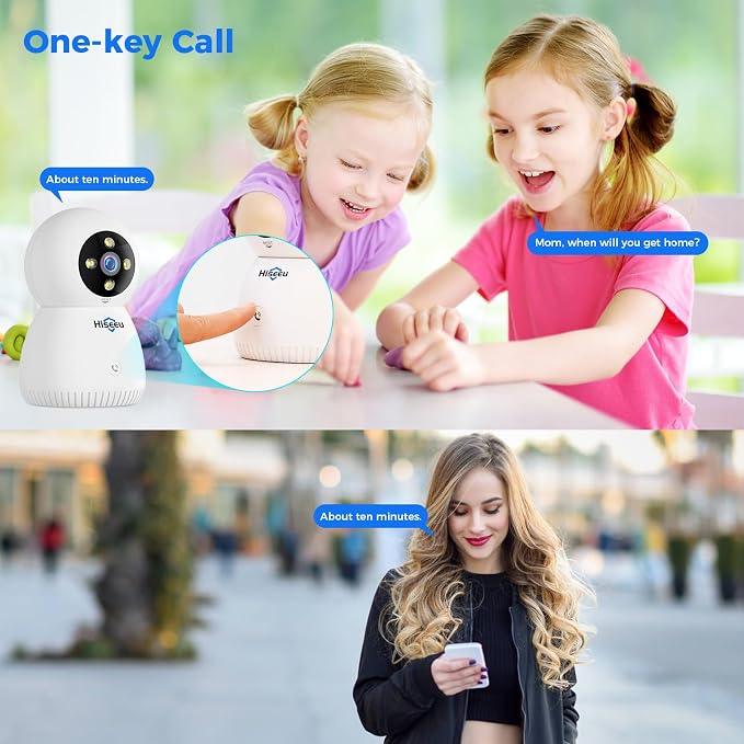 Hiseeu Security Camera, 5MP Wireless Pet Camera Baby Monitor