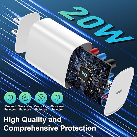 iPhone 14 13 12 11 Charger Fast Charging [MFi Certified],10FT Long Lightning Cable with 20W USB C Charger Block for iPhone 14/14 Pro Max/13/13 Pro Max/12/12 Pro Max/11/11Pro/XS/Max/XR/X,iPad,White