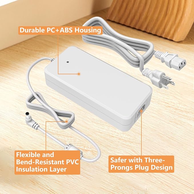 54V Power Adapter for Ubiquiti UniFi,Compatible with UniFi XG 6 PoE US-XG-6POE USW-Ultra-210W 6 8 Port Switch ADS-210NX-48-1 540210E ADS-210NX-48-1540210E Replacement White 210W Power Supply