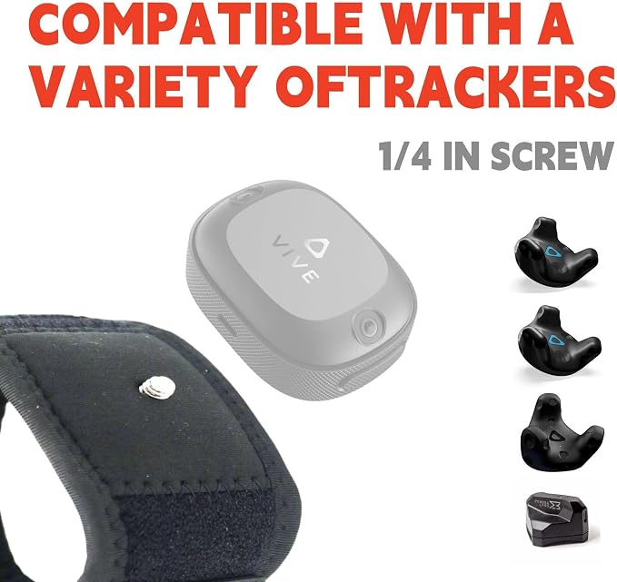 VR Tracker Straps Waist+Feets 3 in1(New Model for 2024), for Vive Tracker, Ultimate Tracker, Tundra Tracker –Full Body Tracking Belt in VR Chat, Dance Dash, and Other FBT apps