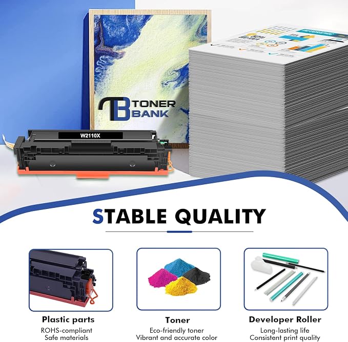 206X Toner Cartridges 4 Pack High Yield MFP M283fdw M283cdw Compatible for HP 206X 206A M255dw Color LaserJet Pro MFP M283fdw M283cdw M255dw M283 M255 Printer Ink (Black Cyan Yellow Magenta)