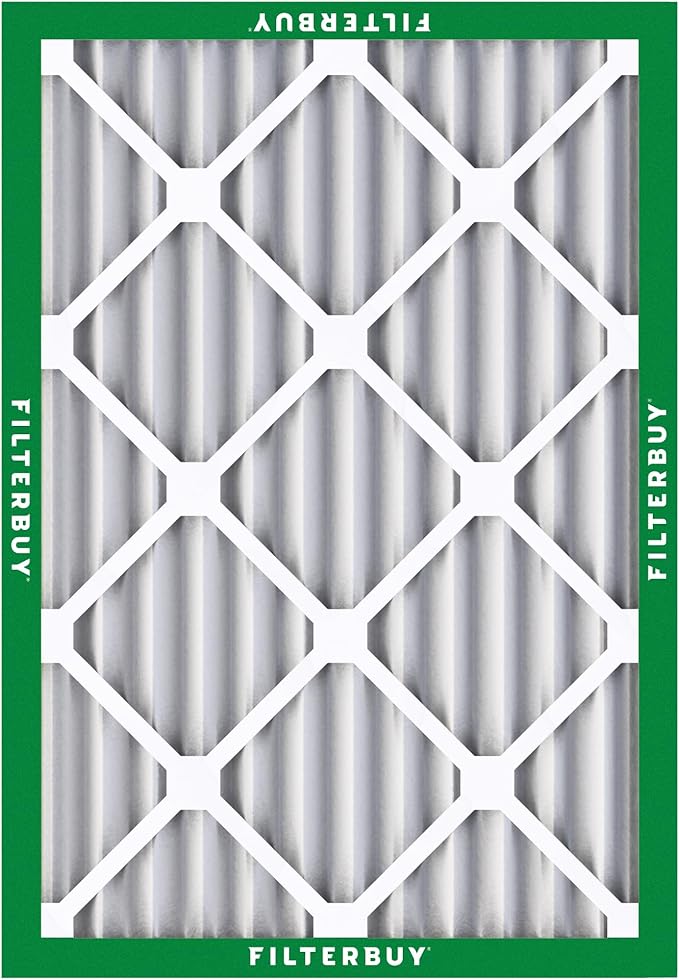 Filterbuy 24x30x2 Air Filter MERV 8 Essential Dust & Allergy Defense (5-Pack), Electrostatic Pleated HVAC AC Furnace Filters Replacement, Made in USA (Actual Size: 23.50 x 29.50 x 1.75)