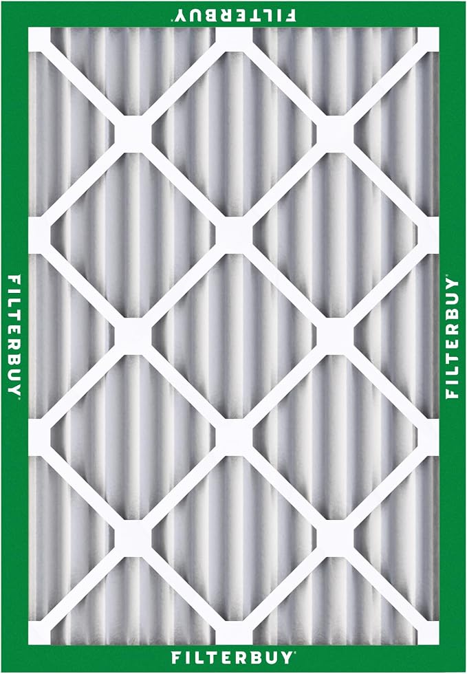 Filterbuy 30x36x2 Air Filter MERV 8 Essential Dust & Allergy Defense (5-Pack), Electrostatic Pleated HVAC AC Furnace Filters Replacement, Made in USA (Actual Size: 29.81 x 35.81 x 1.75)