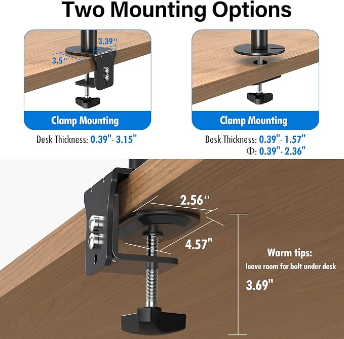 MOUNTUP Quad Monitor Stand, 4 Monitors Desk Mount for 17 to 32 inch Computer Screens, Fully Adjustable Stacked Mount with Tilt Swivel, 4 Heavy Duty Monitor Mount, Holds up to 17.6lbs per Arm