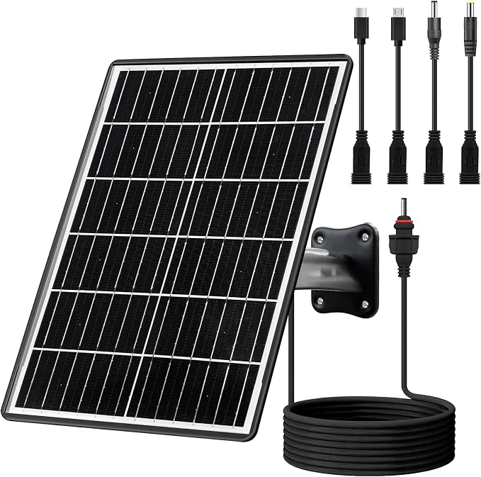 15W Solar Panel Kit with Built-in 16000mAh Battery Voltage: 5V/6V/9V/12V Current: 1.5A Features USB-C, Micro-USB, and DC 2.1/1.7/1.35mm Ports Compatible with All 3G/4G Trail Cameras