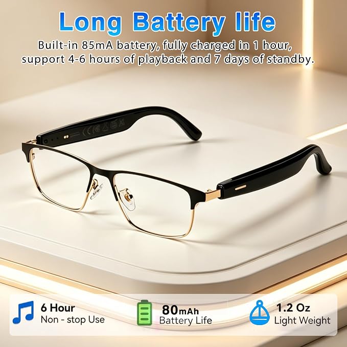 Ai Translation Smart Glasses with Chat GPT, Bluetooth Glasses for Men Women with 164+ Language & Accents, Translation Glasses Color-Change Lens, Open Ear Lighweight Eyeware