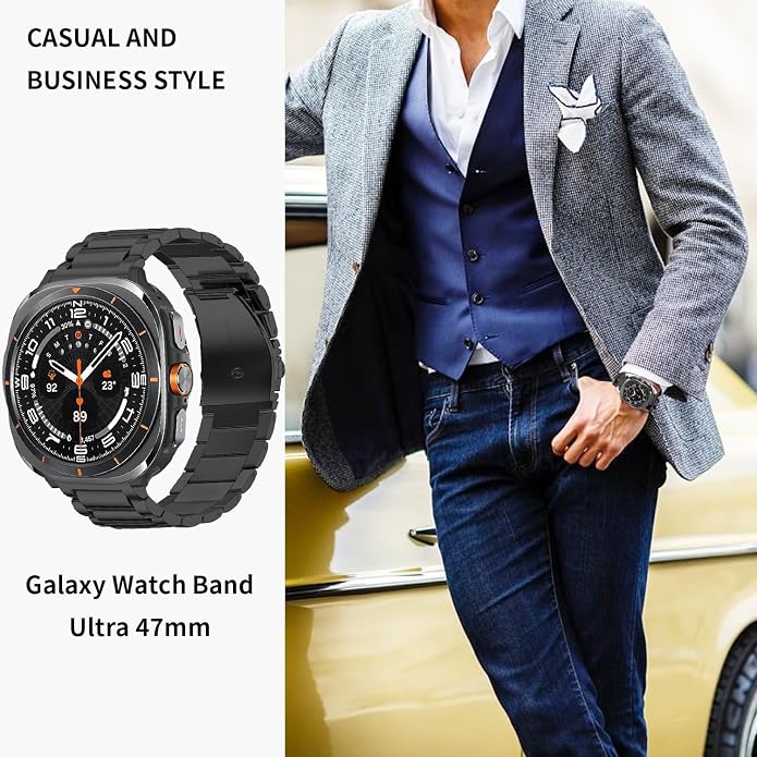 GOLDTOLUCK No Gap Stainless Steel Band Compatible with Samsung Galaxy Watch 8 7 6 5 4 Classic FE Pro Ultra 40mm 44mm 46mm 43mm 47mm 45mm 42mm Replacement Men Women Milanese Metal Elegant Casual