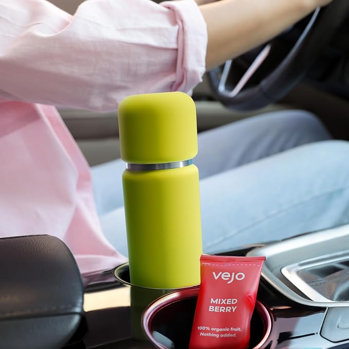 VEJO 12oz Electric Protein Shaker Bottle – USB Rechargeable Powder Mixer for Protein Shakes, Pre-Workout, Creatine | No Clumps, No Ball | 6-Blade Blending | BPA-Free | Gym Bag Travel Size | Yellow