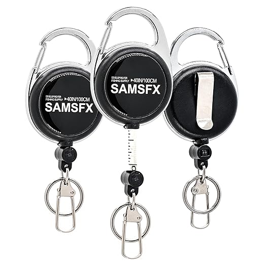 SAMSFX Tape Measure Fish Ruler 40Inch/1Meter Retractable Measuring Tape for Fish Measurement Dual Sided Fishing Equipment (3PCS in Pack)