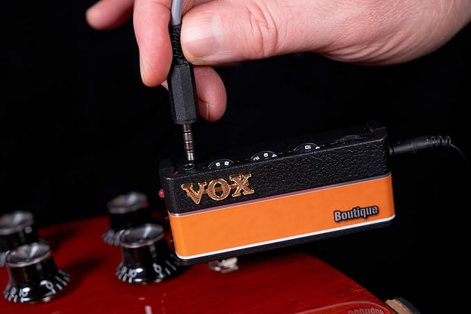 Vox amPlug 3 Boutique Headphone Guitar Amplifier w/ 2 Channels, Stereo Effects, Built-in Rhythms, and Aux in Jack