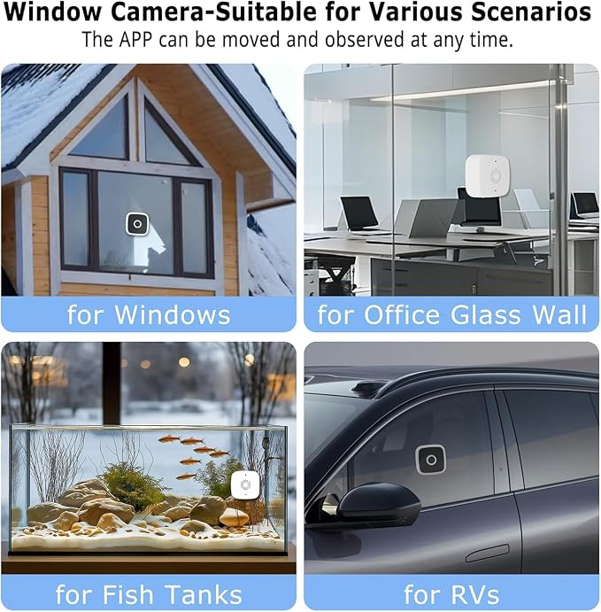 SOIADV Window Cameras for Home Security 4Pack, Wireless Security Camera System with Battery Powered, Indoor Camera with 4MP QHD, Motion Detection, Smart AI Color Night Vision, 2.4G&5GHz, Cloud/SD
