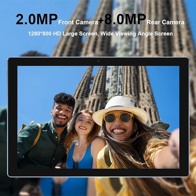 Android 14 Tablet 2 in 1 Tablets 10 Inch Tablet with Keyboard Mouse Case Protective Stylus 10.1" Tab 8GB+64GB Support 1TB Expansion 2MP+8MP Dual Camera 6000mAh Battery Bluetooth WIFI-6 Android Tableta