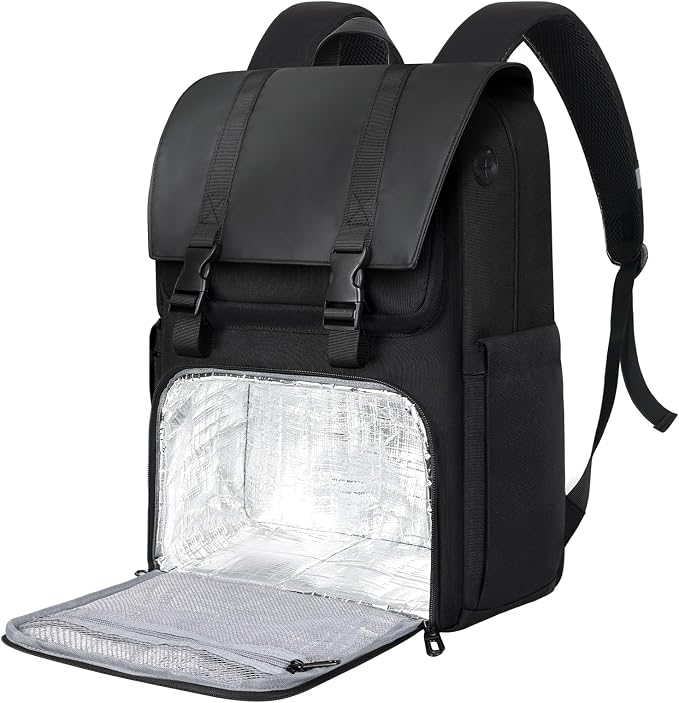 BERTASCHE Laptop Backpack 15.6 inch with Cooler Lunch Box, Work Backpack for Lunch College Business, Water Resistant Large Computer Backpack for Men Women
