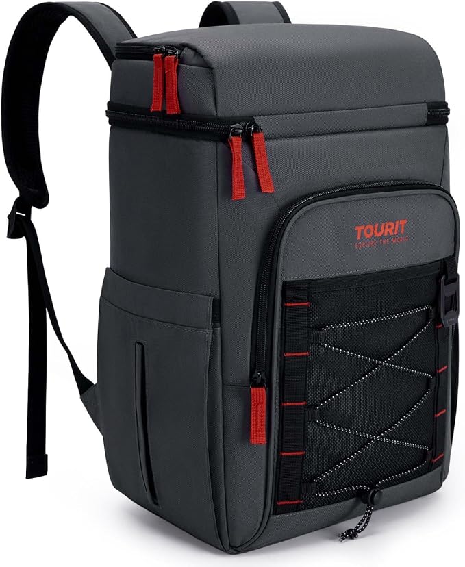 TOURIT Insulated Backpack Cooler: 30 Cans Waterproof Leakproof Soft Cooler Bag Beach Travel Picnic Camping