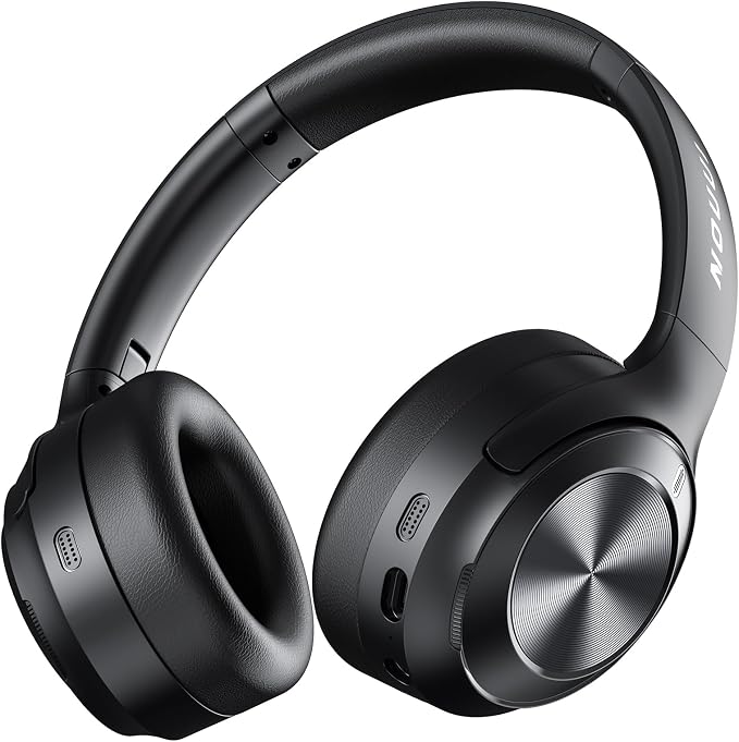 Hybrid Active Noise Cancelling Headphones, Bluetooth Headphones with Hi-Res Audio, 70H Playtime Over Ear Headphones with Fast Charge, ANC Wireless Headphones with Comfort Earcup for Travel/Office/Home