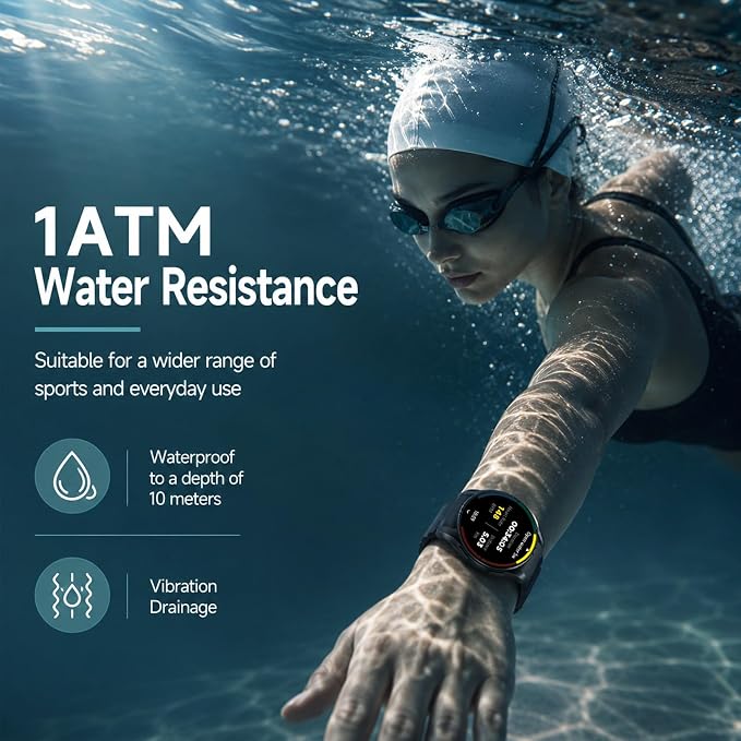 KPEP Smart Watch for Men/Women Android/iPhone - GPS Fitness Tracker with Bluetooth Calls(Answer&Make), Heart Rate/SpO2 Monitor/Sleep/Waterproof/100+ Sports Model, Reloj Inteligente 30 Day+Battery Life