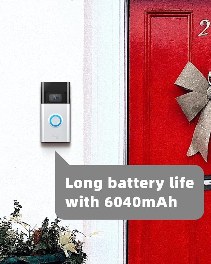 2Pack Battery for Ring, Camera Batteries with Charger Station Ring Doorbell Batteries for Rings Camera 3/4 Stick Up Cameras Spotlight Cam Indoor/Outdoor Use