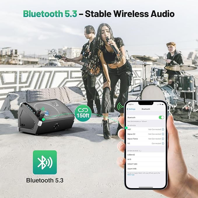 MELONARE MB-1 Wireless XLR Bluetooth Receiver, 15-Hour Battery Life, BT 5.3, High-Fidelity Audio, Mono/Stereo Mode, 150ft Range, Bluetooth Adapter for Speakers, PA Systems, Mixers, DJ Equipment