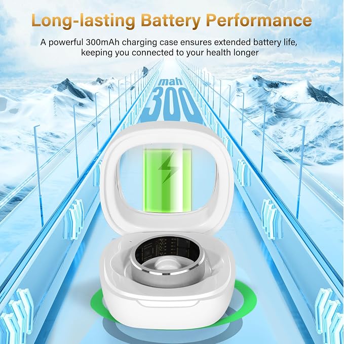 Smart Ring for Women and Men – Fitness & Health Smart Ring with Heart Rate and Sleep Tracking – Waterproof Activity & Wellness Ring Compatible with iPhone and Android (11#)
