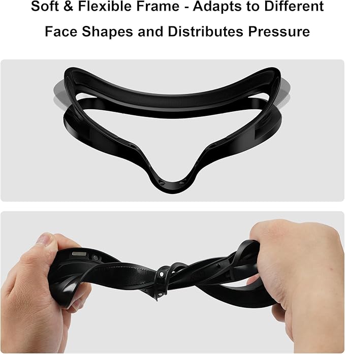 Globular Cluster F3 V3 Magnetic Facial Interface for Quest 3, Flexible and Adaptive Frame with Multi-Material Pads, Not Compatible with Quest 3S or Official Charging Dock