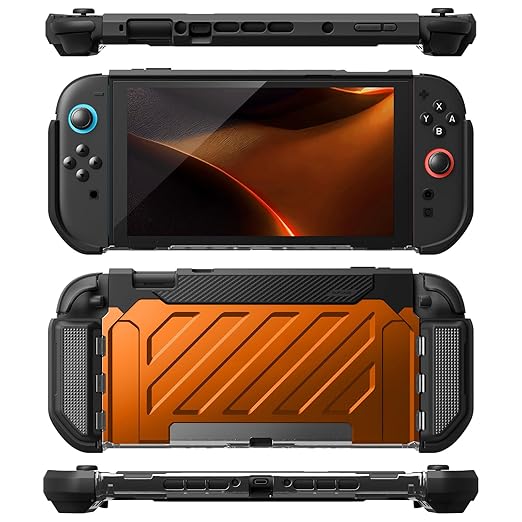SUPCASE Unicorn Beetle Pro Case for Nintendo Switch 2 2025, [Military-Grade Protection] [Joy Con Remove Friendly] Dockable Integrated Cover Accessories Compatible with Switch 2, Coral