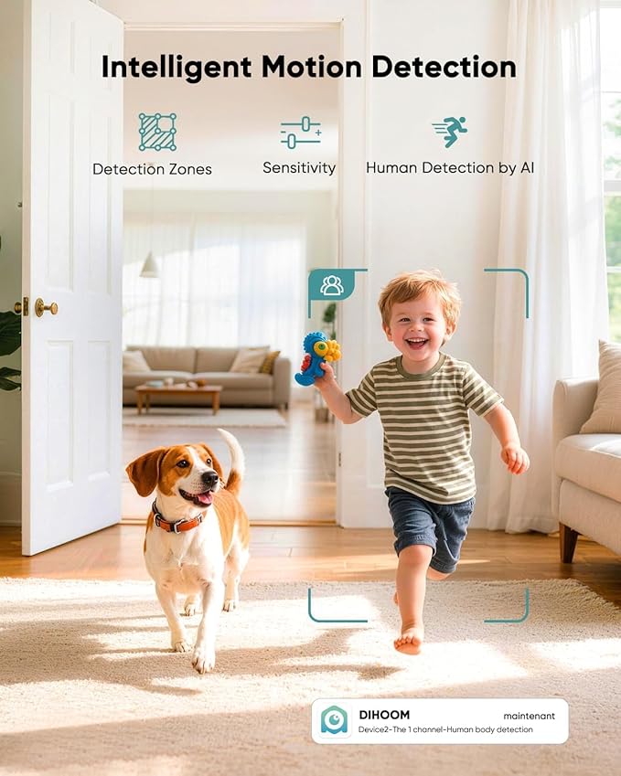 Indoor Camera Wireless, Pet Camera Indoor with Phone App, 2.5K 4MP Home Cameras Indoor for Dog Kids Elderly Cat, 360° Pan Tilt, Color Night Vision, 2.4/5GHz WiFi, Motion Alerts, 2-Way Audio