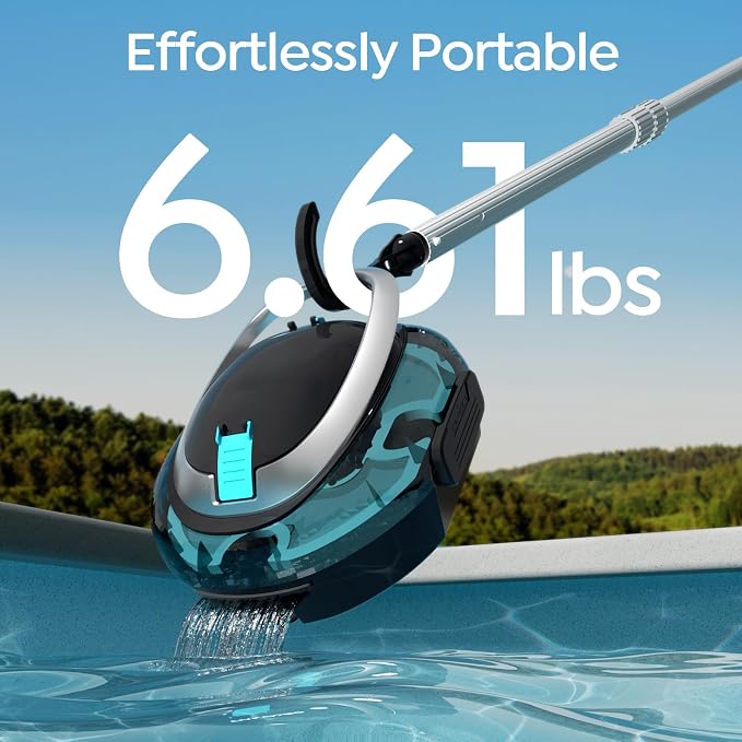 S2 Pool Vacuum Robot for Above Ground Pools, Cordless Operation, 80-Min Runtime, Coverage up to 766 sq ft, Efficient Cleaning Performance, Self-Parking and Easy Maintenance(Obsidian Cyan)