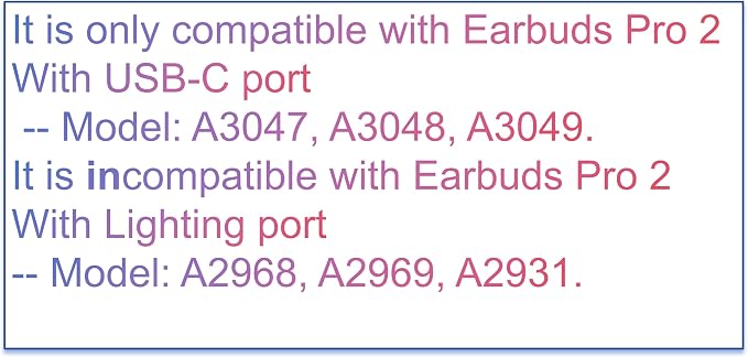 Meenova OEM Single Left Earbuds Replacement for Pod Pro (2nd Generation), A3047, A3048, A3049 USB-C. Genuine Left Ear Side Only, Compatible with Original Air Pro 2 A2968 Charging Case