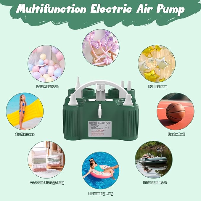 chamvis Balloon Pump Electric, Balloon Air Pump Inflate Pump for Balloons: Blower Machine for Fast and Easy Filling Balloons