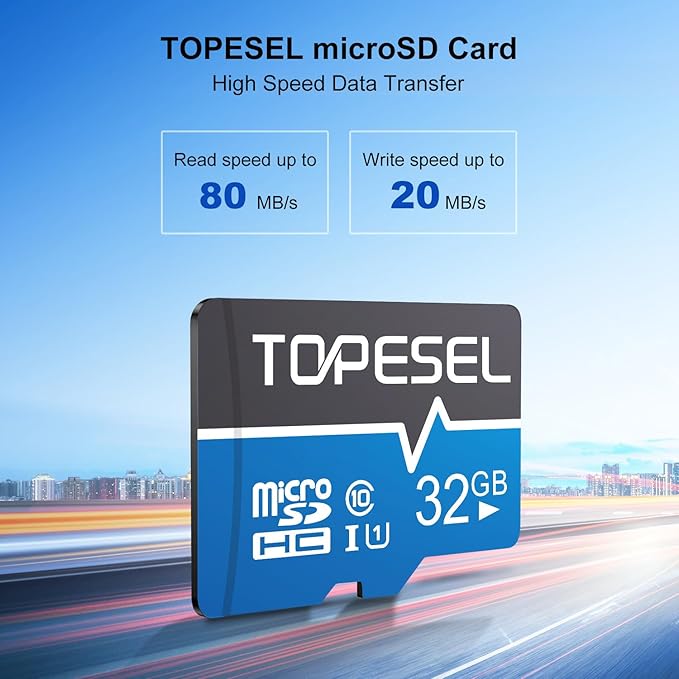 TOPESEL 32GB(The Actual Usable Capacity is 28.8GB) Micro SD Card 2 Pack Memory Cards MicroSDHC UHS-I TF Card Class 10(32GB 2Pack)