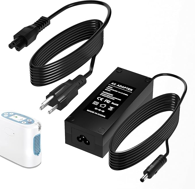 19V Power Adapter for Lifestyle Rhythm Healthcare Portable Oxygen Concentrators P2/P2-E6/P2-E7