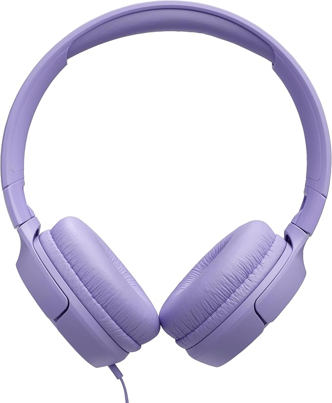 JBL Tune 520C - USB-C Wired on-Ear Headphones with Hi-Res Audio Support, JBL Pure Bass Sound, Comfort fit, USB-C connectivity, 3-Button Remote with Microphone and EQ presets Control (Purple)