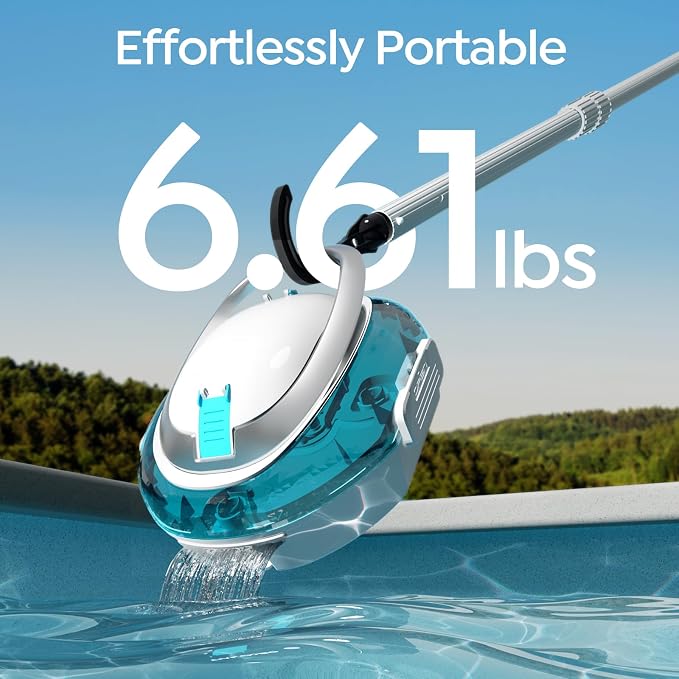 S2 Robotic Pool Cleaner for Above Ground Pools, Efficient Coverage for Small to Medium Pools, Dual-Layer Filtration, 90-Min Cleaning Support, Self-Parking, Easy Maintenance (Sky Blue)