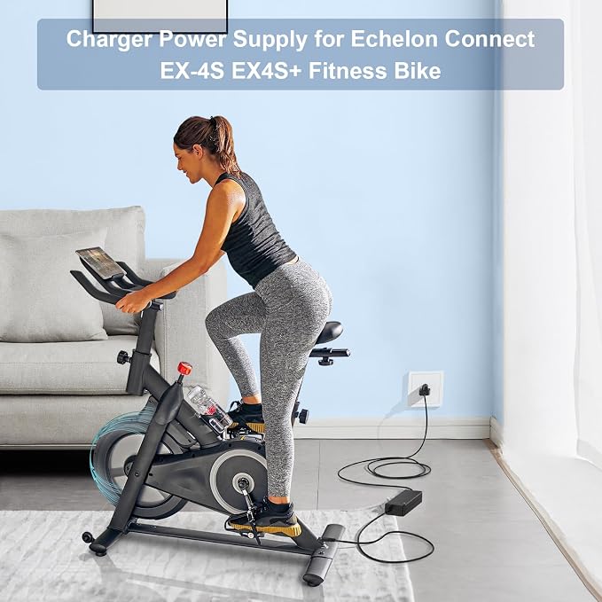 Power Cord for Echelon Connect EX-4S EX4S+ EX4S EX4S-10 CH01-EX4s ECHEX-4S15C 12V Charger Power Supply for Echelon Spin Exercise Bike Adapter with UL Listed