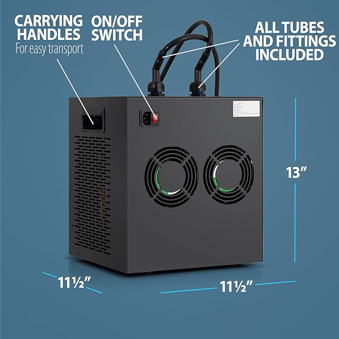 Polar Revive Chiller 2.0 for Ice Bath and Cold Plunges Including All Hoses and Pumps. 1/3 HP, 2/3 HP, 1 HP Models