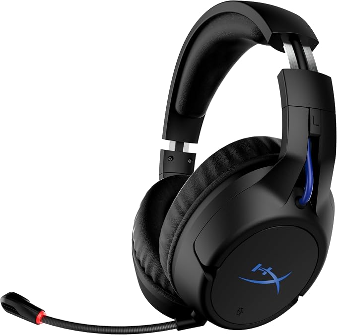 HyperX Cloud Flight – Wireless Gaming Headset for PS5 and PS4, Up to 30-hour battery, Memory foam ear cushions and premium leatherette, Noise-Cancelling Microphone with LED Mic Mute