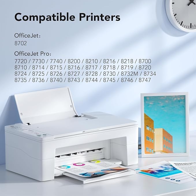 colorfly 952XL Ink Cartridges Combo Pack Replacement for HP 952 XL Ink Cartridges to Use with HP Officejet Pro 8710 7740 8720 8702 8210 7720 8715 8730 8740 8216(1BK/1C/1M/1Y, 4 Pack)