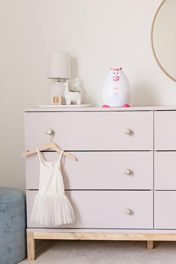 Crane Adorables Ultrasonic Mini Humidifiers for Bedroom and Baby Nursery, Half Gallon Cool Mist Air Humidifier for Large Room or Kid's Room, Humidifier Filters Optional, Unicorn | 0.5 Gallon, Cool Mist, For Bedroom and Baby Nursery
